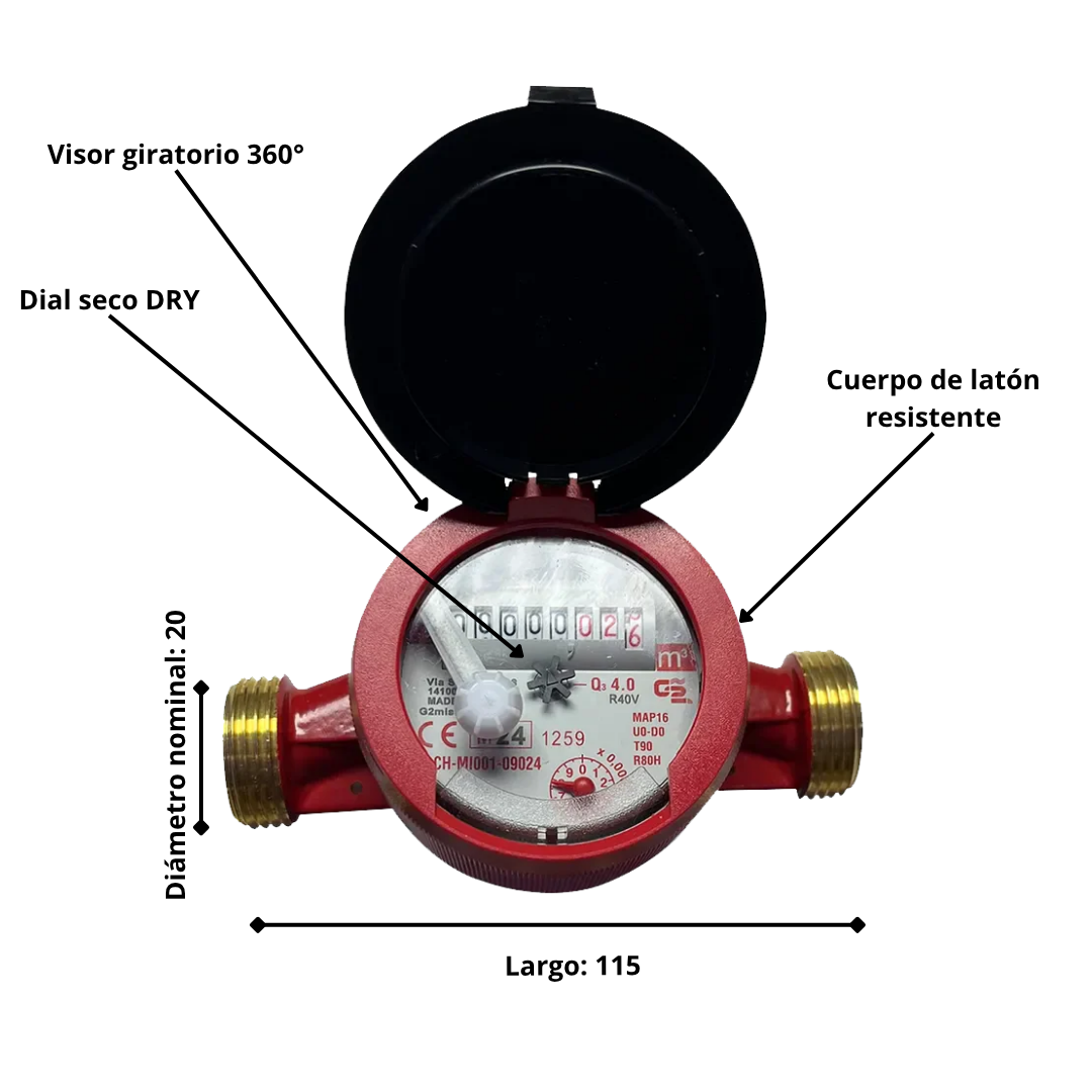 Medidor De Agua Impus TRIA G2 3/4