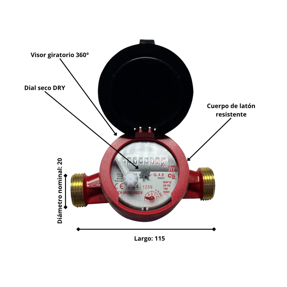 Medidor De Agua Impus TRIA 3/4