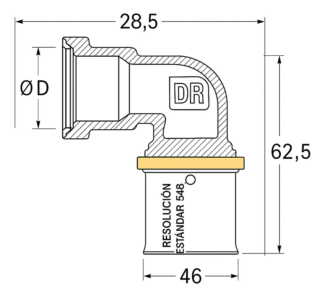 Codo Terminal PEX-AL-PEX HI