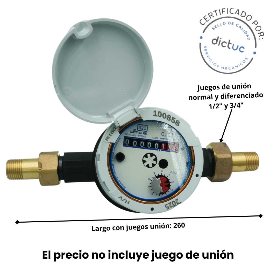Medidor de Agua Potable Sensus Certificado Composite Modelo 620C y 620MC de Precisión R160