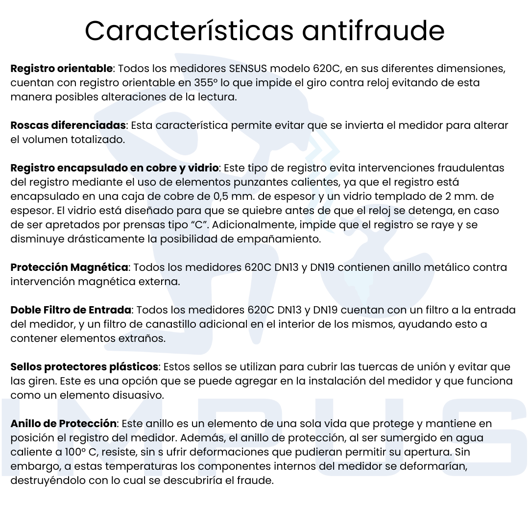 Medidor de Agua Potable Sensus Certificado Composite Modelo 620C y 620MC de Precisión R160