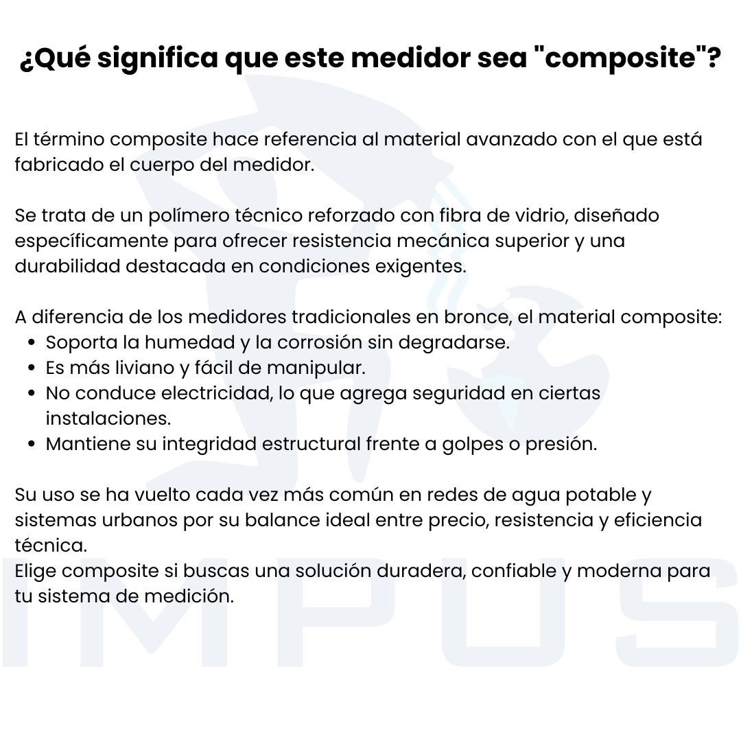 Medidor de Agua Potable Sensus Certificado Composite Modelo 620C y 620MC de Precisión R160