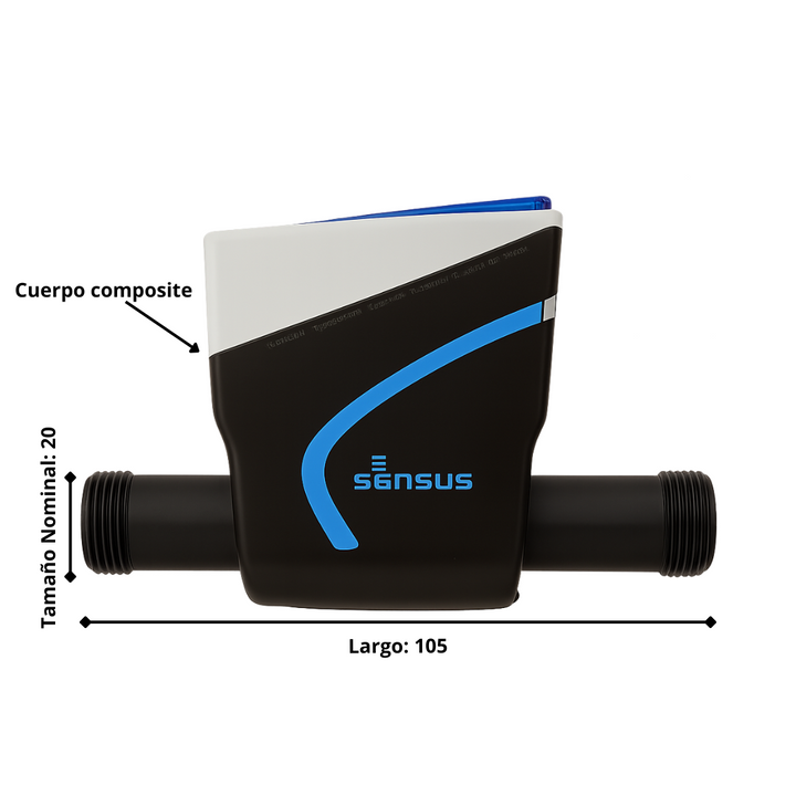Medidor de Agua Potable Estático Sensus iPERL 1" y 1¼" | DIMENSIÓN 20–25 | Tecnología Magnética R800 | Presión Nominal 16